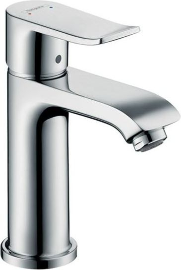 Rubinet lavamani Hansgrohe Metris 100, me pop up waste, krom