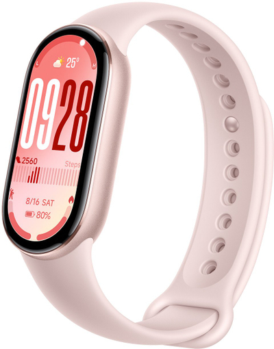 Byzylyk smart Xiaomi Smart Band 10, ekran me prekje, sheh shëndetin, rozë Mystic