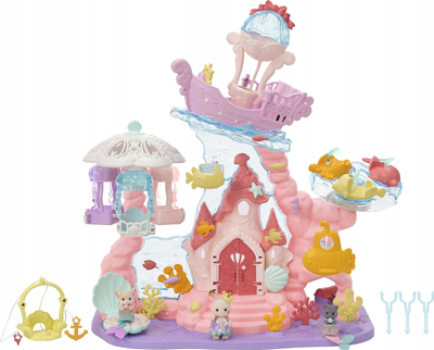 Set loje Sylvanian Families Baby Mermaid Castle, kështjellë nënujore, plastik, shumëngjyrësh