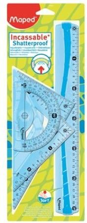 Set gjeometrik Maped Flex Maxi, vizore 30 cm, fleksibël, blu