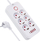 Zgjatues Maclean MCE391, 6 priza, 4x USB, 2500W, i bardhë