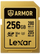 Kartë memorie Lexar Armor Gold SDXC, 256GB, UHS II V60, ngjyrë ari
