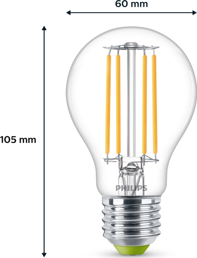 Llampë LED Philips Classic A60, E27, 2.3W 485lm, dritë e ngrohtë 3000K