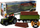 Lodër traktor me pult Lean Toys, 50cm, me rimorkio dhe trungje druri, i gjelbër