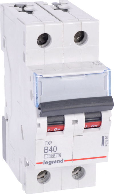 Çelës mbrojtës Legrand TX3 403391, bipolar, 40A, i bardhë