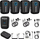 Mikrofon lavalier pa tela Saramonic Blink500T4, 4 kanale, për iPhone Android DSLR, i zi