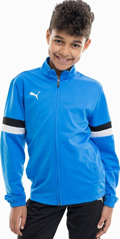 Trening për kalamaj Puma Team Rise Jr 658655 02, 100% poliester, me zinxhir, blu e zezë
