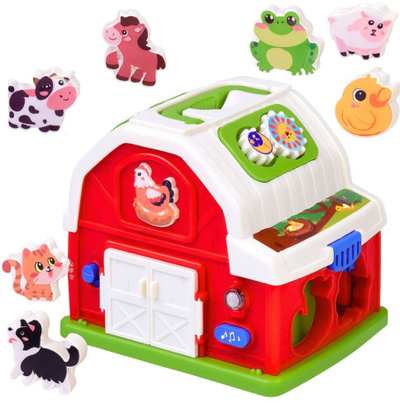 Lodër mësimore Interactive House Farm Musical Barn, me drita edhe tinguj, me plot ngjyra