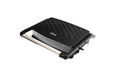 Grill elektrik kontakti Eldom IDEAL IK1700, 1600W, për sanduiç dhe panini, i zi