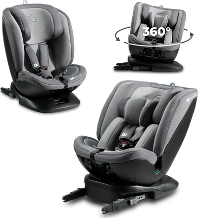 Автомобилско седиште Kinderkraft XPEDITION 2 i-Size, 40-150 cm, вртливо 360°, сиво