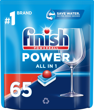 Таблети за машина за садови Finish Power All in 1 Fresh, 65 парчиња