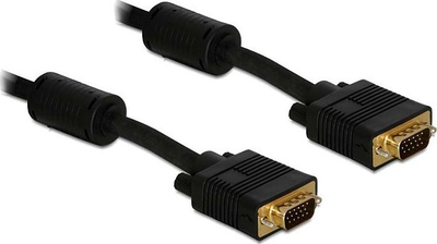 Kabllo VGA Goobay 68139, 15 m, HD 15 mashkull mashkull, e zezë