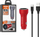 Karikues makine Somostel, 2 porta USB, kabllo Type C, i kuq