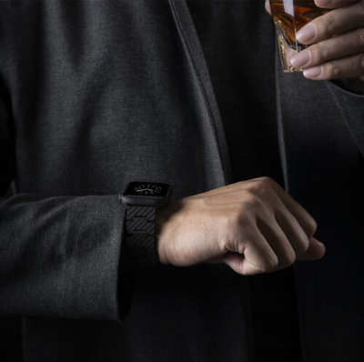Ремен Pitaka од јаглеродни влакна за Apple Watch, 44/42mm, јаглеродни влакна, сиво и црно