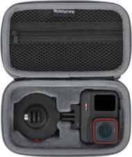 Çantë ruajtëse Sunnylife Storage Bag për Insta360 Ace Pro, me ndarje për aksesorë, gri e errët