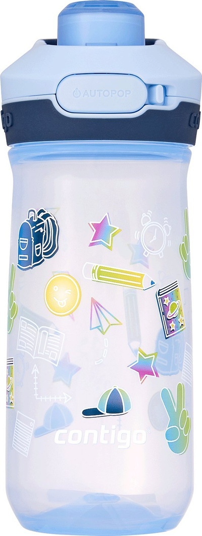 Shishe për fëmijë Contigo Jessie, 420ml, plastike, blu e çelët