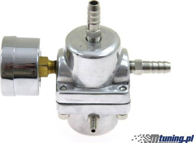 Rregullator presioni karburanti TurboWorks FPR01, universale, me manometër, argjend