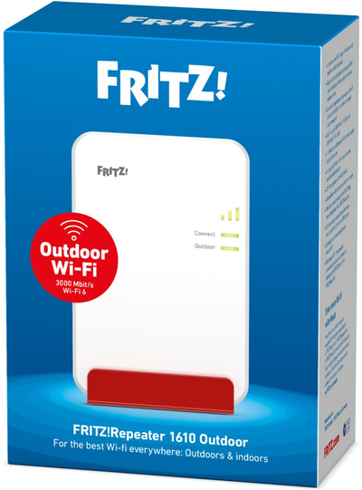 Access point AVM FRITZ! 1610 Outdoor Edition, Wi‑Fi 6, 3000 Mbit/s, i bardhë