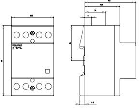 Kontaktor modular Siemens 5TT5050-2, 63A, 4NO, 230V AC