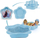 Rërëth plastik për kalamaj Disney Frozen II, 95 x 20 cm, 2 pjesë, blu e hapur
