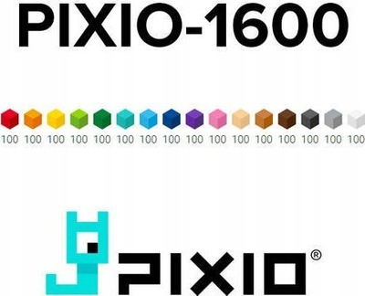 Магнетна играчка PIXIO-1600, 1600 коцки, 16 бои, повеќебојна