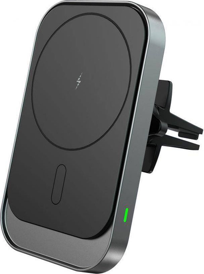 Mbajtëse magnetike makine Tech-Protect CW19 MagSafe, karikim wireless 15W, e zezë