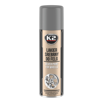 K2 SILVER RIMS PAINT 500 ML Silver paint for painting car rims