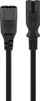 Kabllo zgjatuese rryme Wentronic Goobay 97201, IEC C7 në IEC C8, 2 m, e zezë