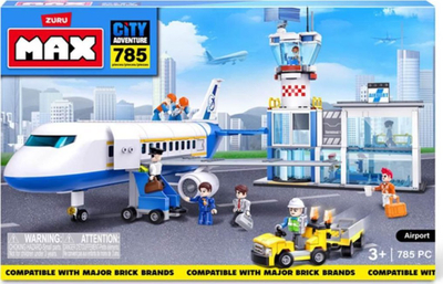 Set ndërtimi Zuru MAX City Adventure Airport, 785 copa, për kalamaj 3+
