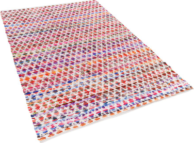 Tapet katror pambuk poliester, 140 x 200 cm, me figura gjeometrike, shumëngjyrësh