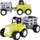 Lodër traktor ndërtimi Construction, plastikë, me rimorkio, shumëngjyrësh