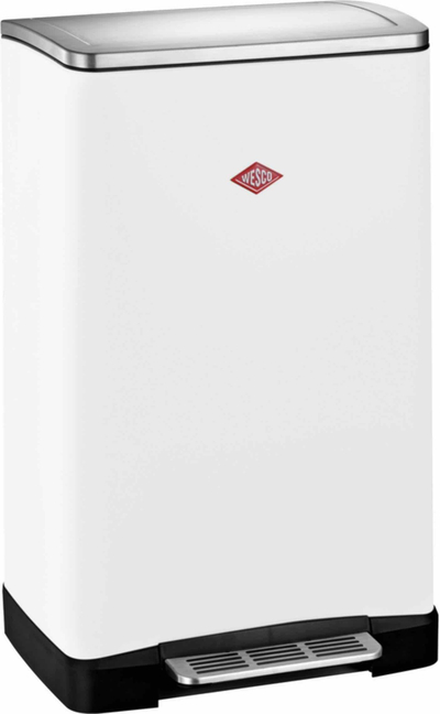 Koshi i plehrave Wesco Big Double Boy, 2x18L, çelik inox, i bardhë matt