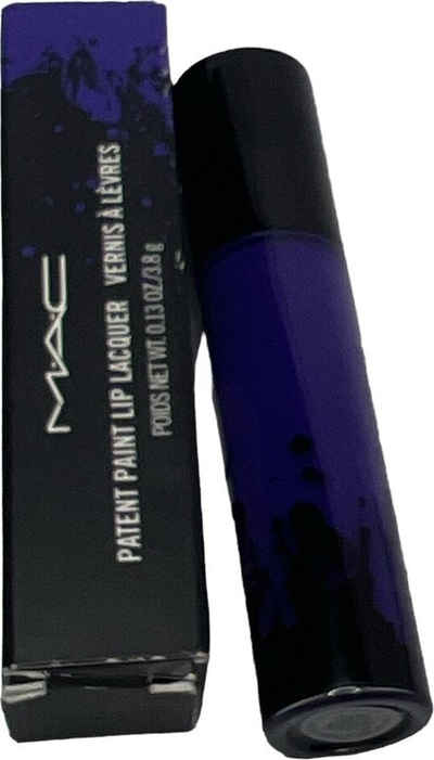 Кармин лента MAC Patent Varnish Liquid Lipcolour Shellac Shocked, 3.8ml, со висок сјај