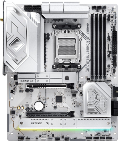 Motherboard ASRock X870 Steel Legend WiFi, AM5, DDR5, e bardhë