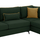 Sofa këndore DIVA (HM3254.17R), gjelbër
