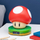 Orë dixhitale alarmi Super Mario Mushroom DgAlrmClk 62, ekran dixhital, si kërpudhë e lojës, me shumë ngjyra