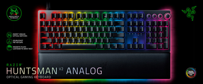 Tastierë për lojëra Razer Huntsman V2, 108 taste, Analog, RGB, e zezë