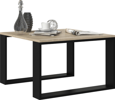 Tavolinë kafeje Topeshop Loft Modern Mini, panel i laminuar, sonoma oak dhe e zezë