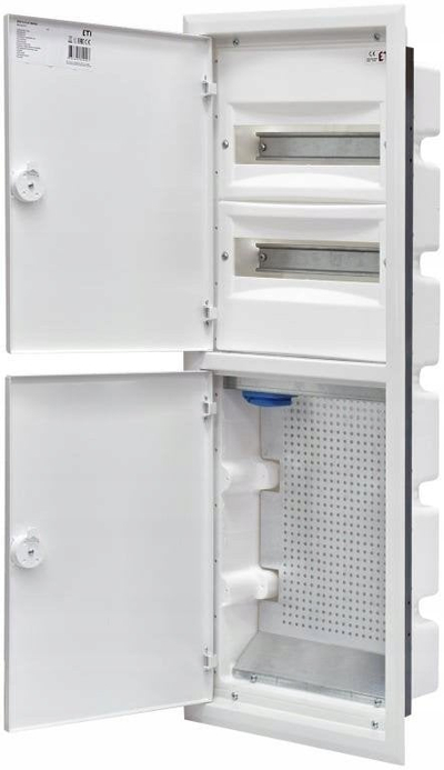 Panel shpërndarës hibrid ETI ERP12-5-2V, 2x12 module, IP40, i bardhë