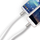 Kabllo karikuese McDodo Zinc Alloy 3in1 (Lightning, microUSB, USB-C), 1.2m, e bardhë