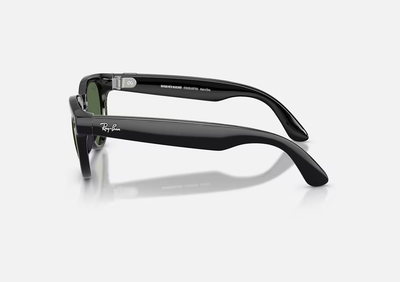 Syze inteligjente Ray-Ban Meta Headliner Gen 2, Low Bridge Fit, lente G-15 të gjelbra, të zeza
