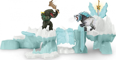 Set lodrash Schleich Eldrador Attack on Ice Fortress, 29 pjesë, figura mitike, shumëngjyrësh