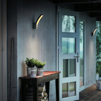 Aplikë muri e jashtme Philips Splay, LED, sensor lëvizjeje, gri antracit