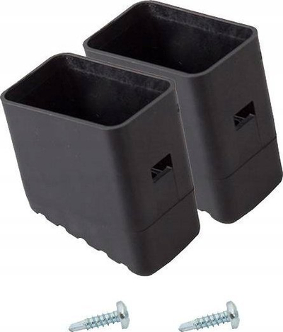Kapak këmbësh shkalle Krause Monto 211415, 33 x 20mm, plastikë, të zinj