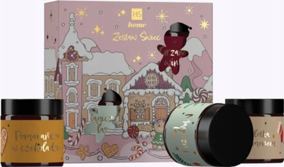 Set qirinj soje aromatikë HiSkin Home, 4 x 100 ml, kavanoz qelqi, shumëngjyrësh
