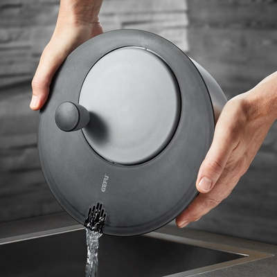 Rrotulluese sallate Gefu ROTARE, 3L, çelik inox, argjendtë