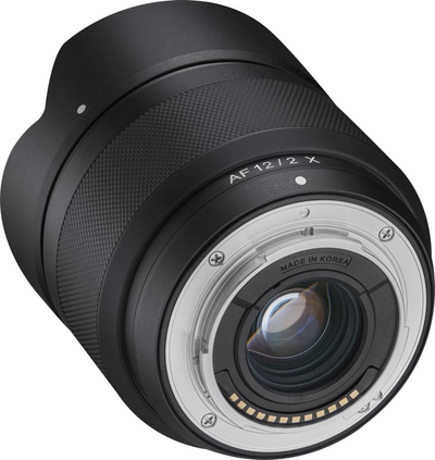 Objektiv Samyang AF 12mm F2 për Fujifilm X, kënd i gjerë, i zi