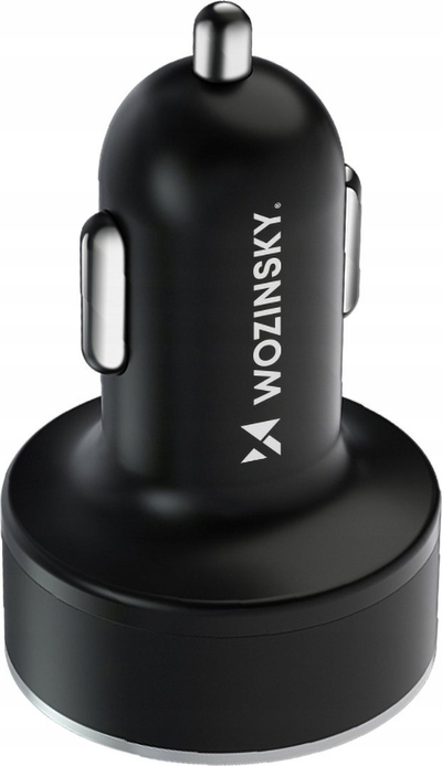 Karikues veture Wozinsky WDCCB, 50W, 2x USB C 2x USB A, me ekran, i zi