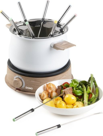 Сет за фондју DOMO DO736F, 2L, 1500W, бел