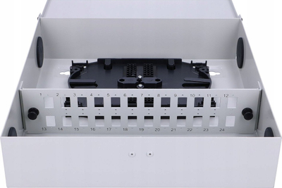 Kabinet fibër optike Extralink Fairy, 24 core, metalik, gri